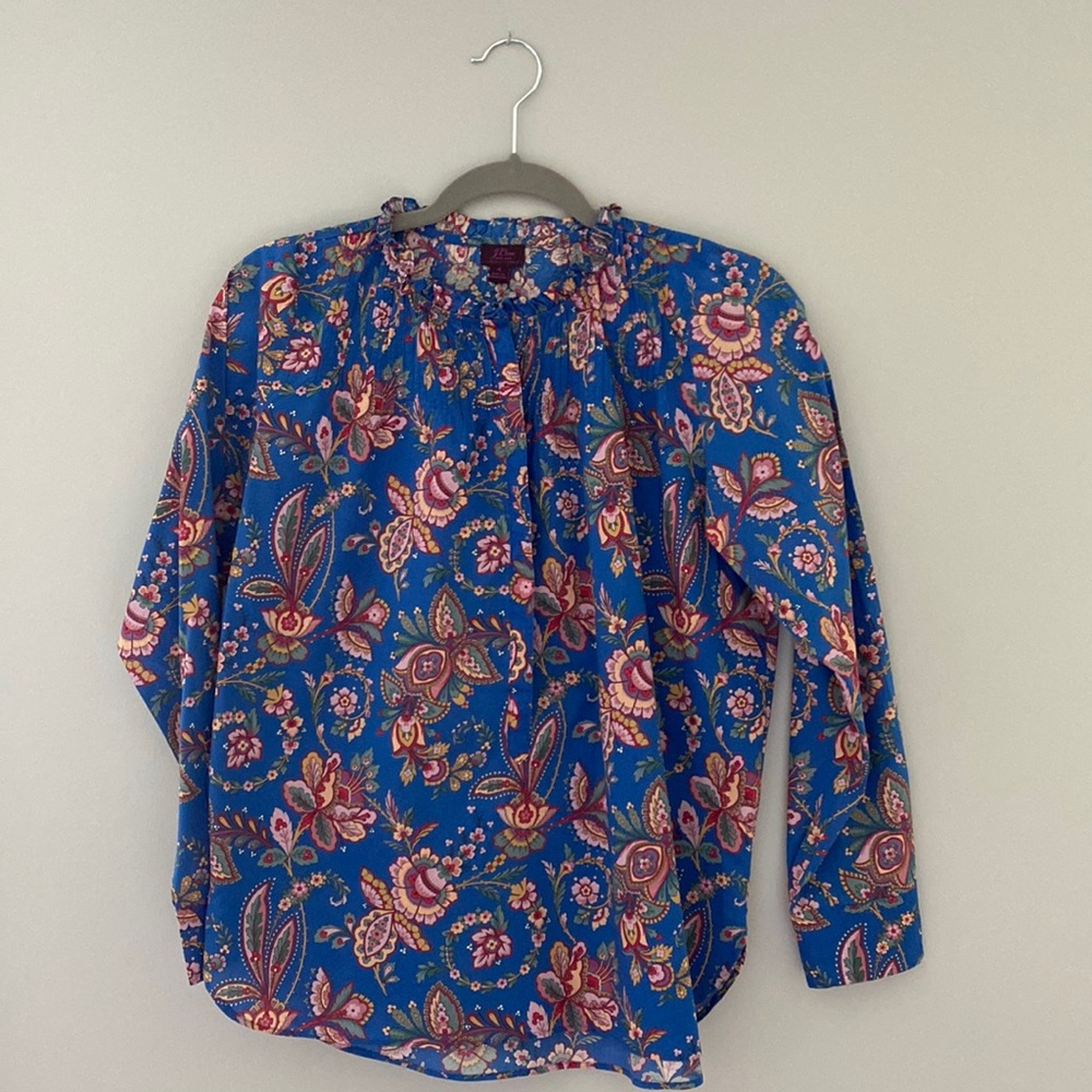 J Crew Liberty fabric blouse
